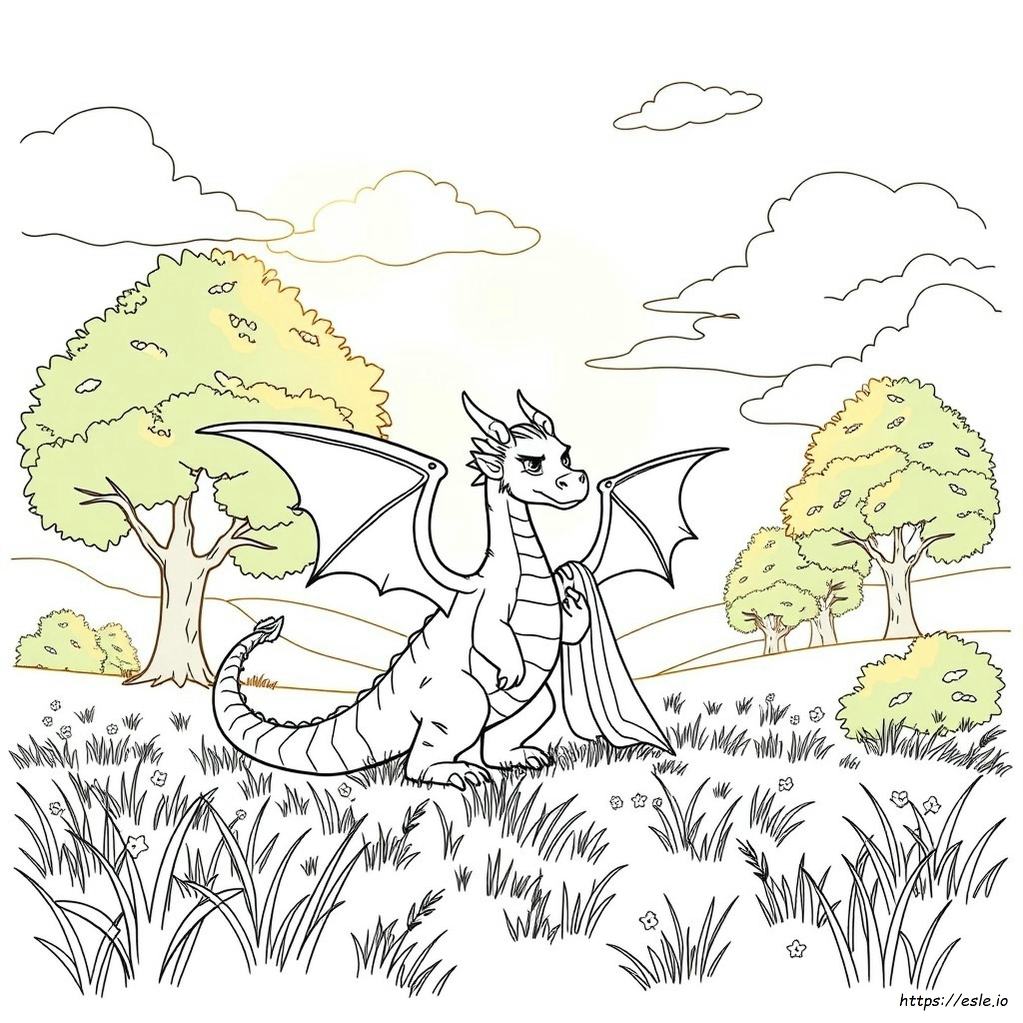 Gambar Mewarnai Pangeran Naga