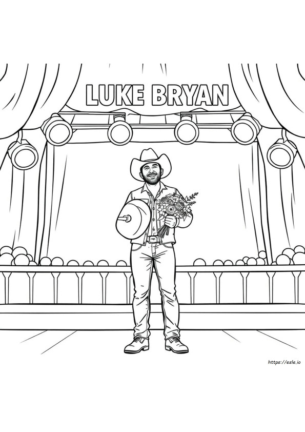 Luke Bryan Coloring Pages