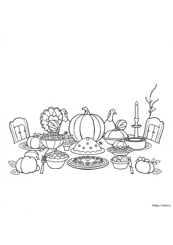 Thanksgiving Placemat Coloring Page