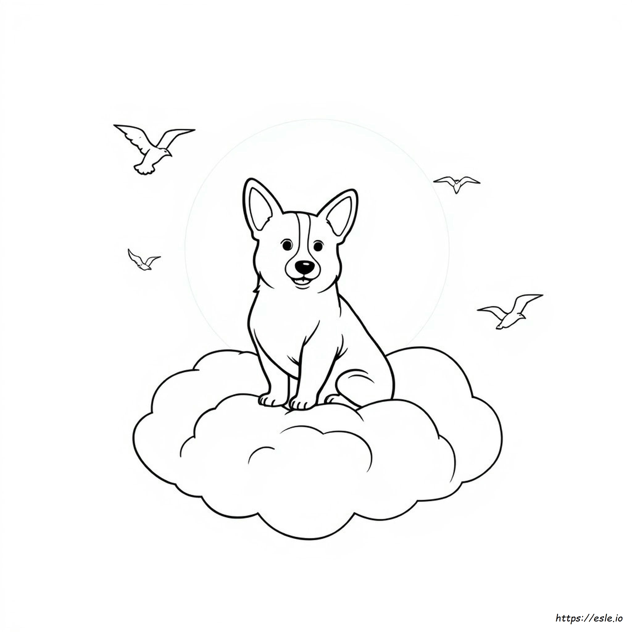Corgi Colouring Page
