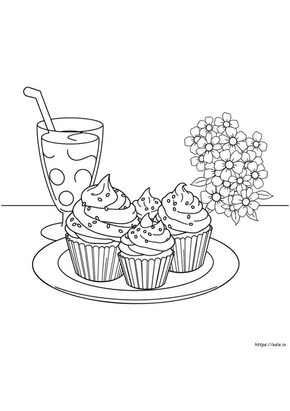 Cup Cake Coloring
