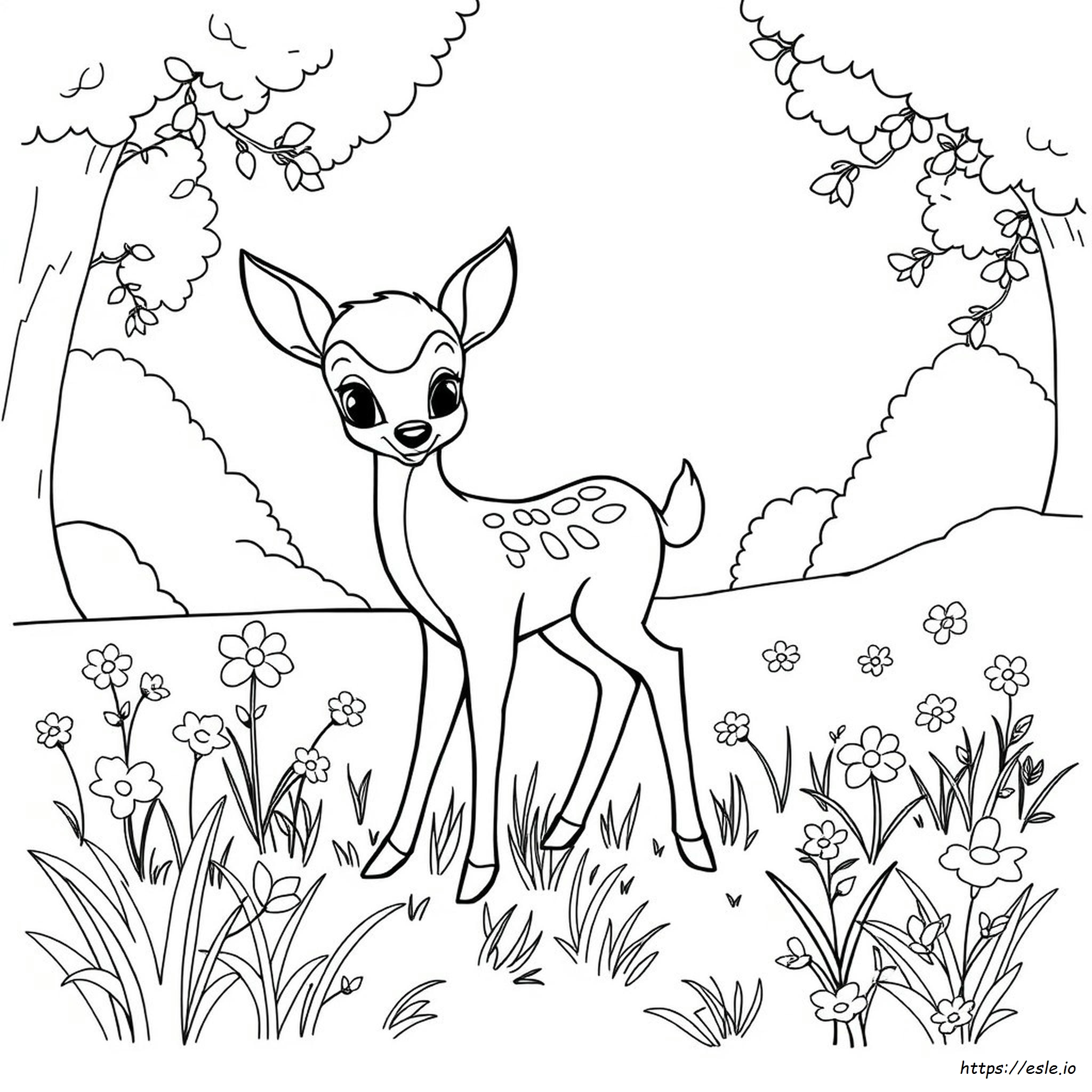 Bambi Colouring Pages
