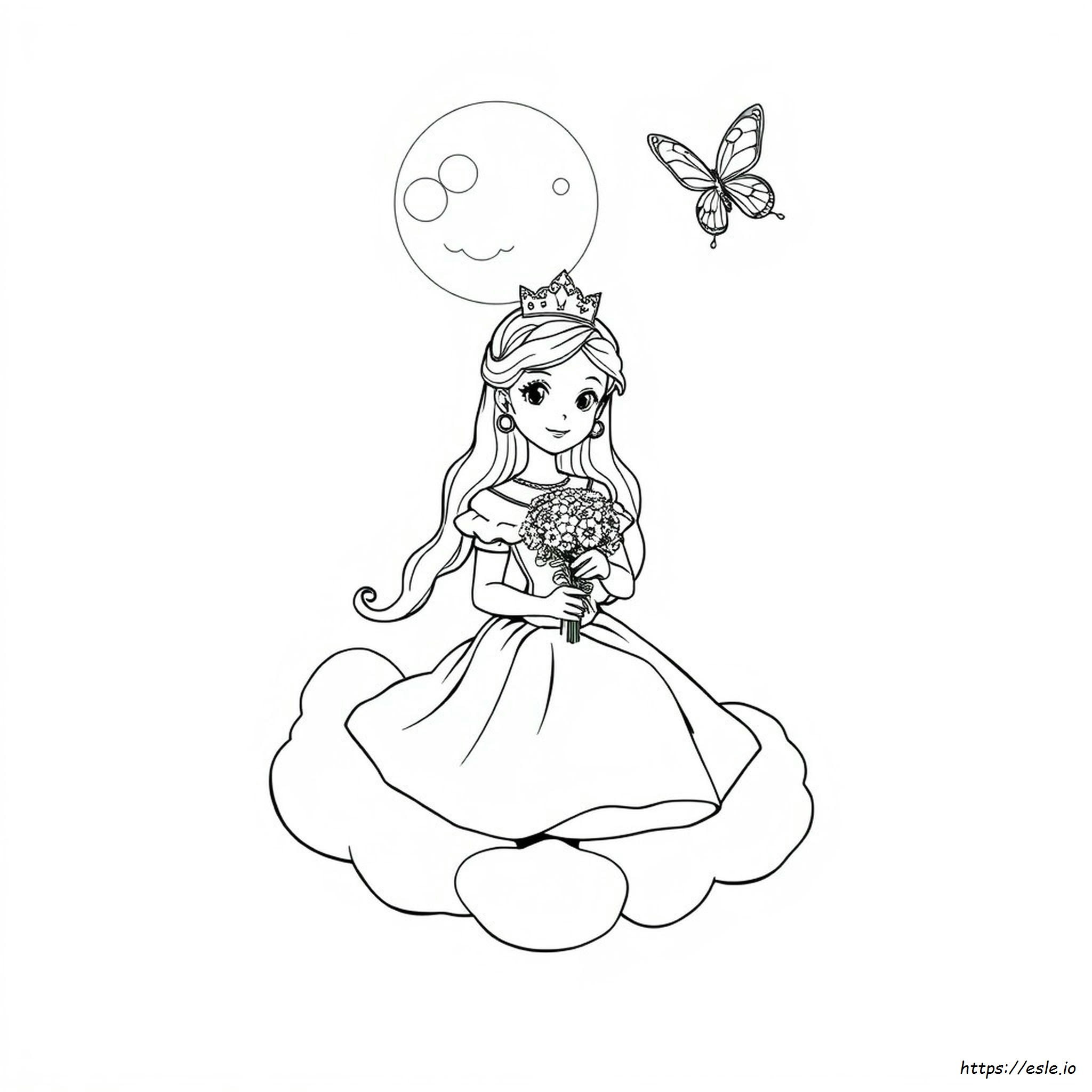 Principessa Manga Da Colorare