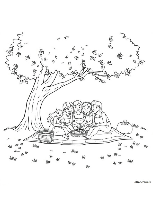 Piquenique Para Colorir Para Imprimir