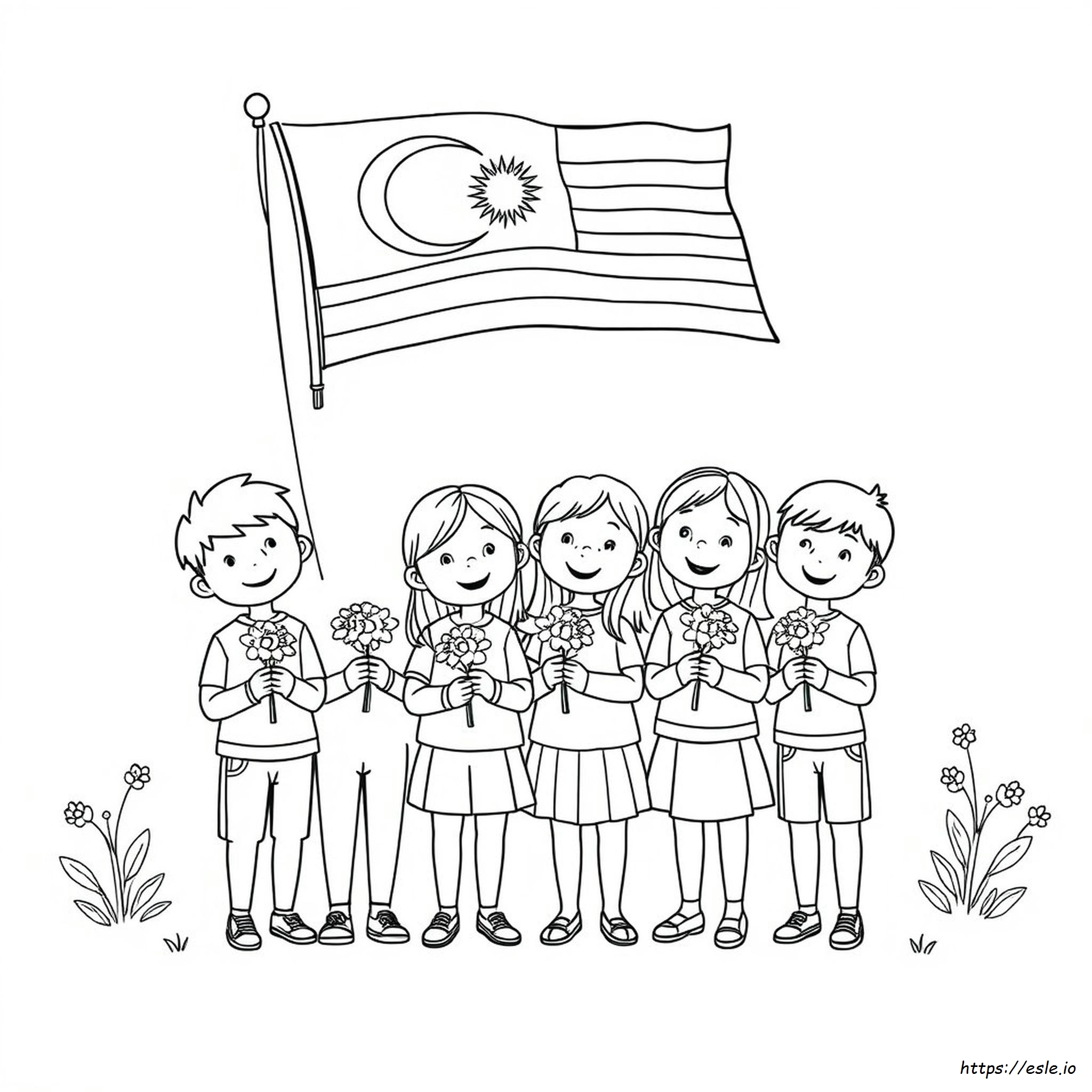 Gambar Mewarnai Tk Merdeka