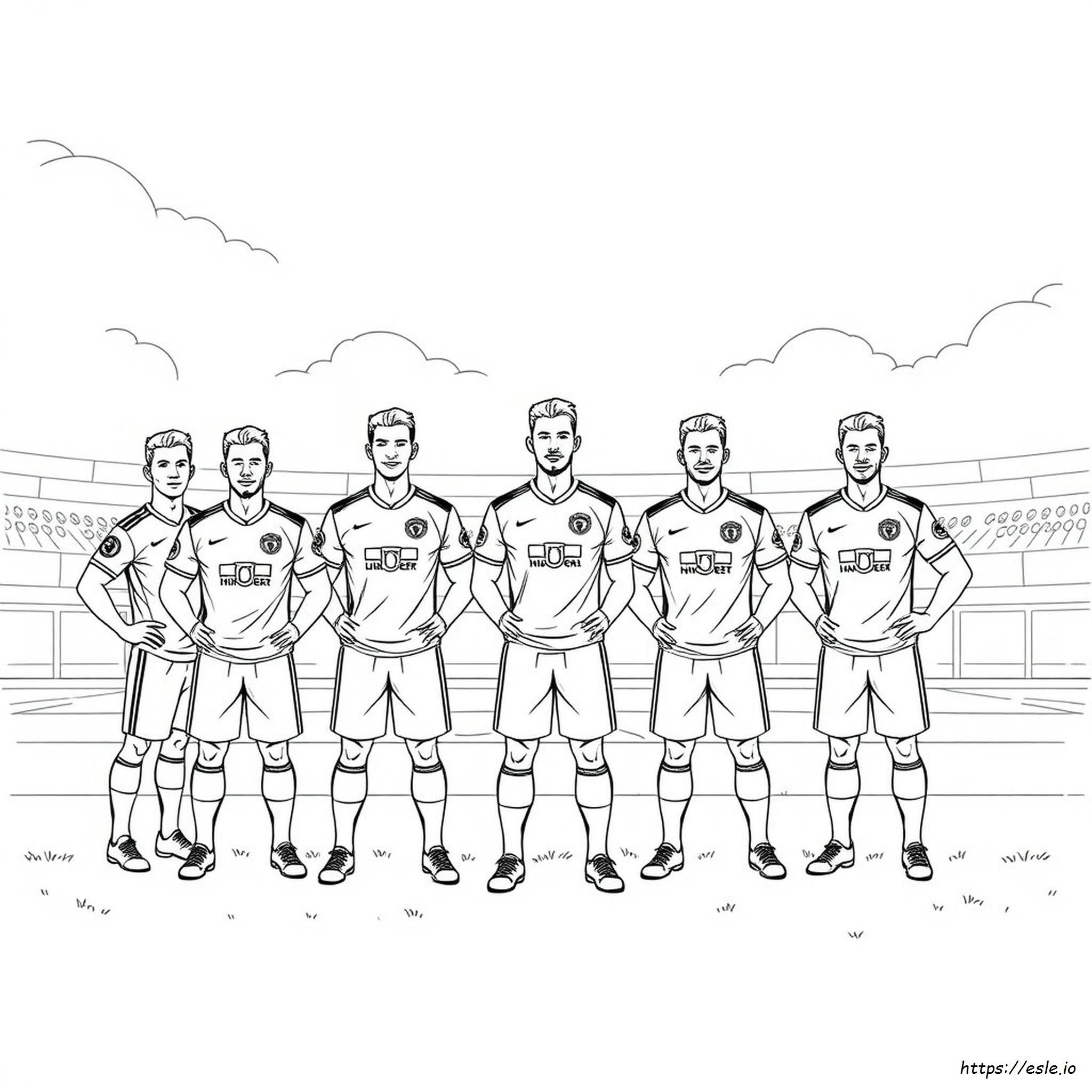 Manchester United Players Colouring Pages
