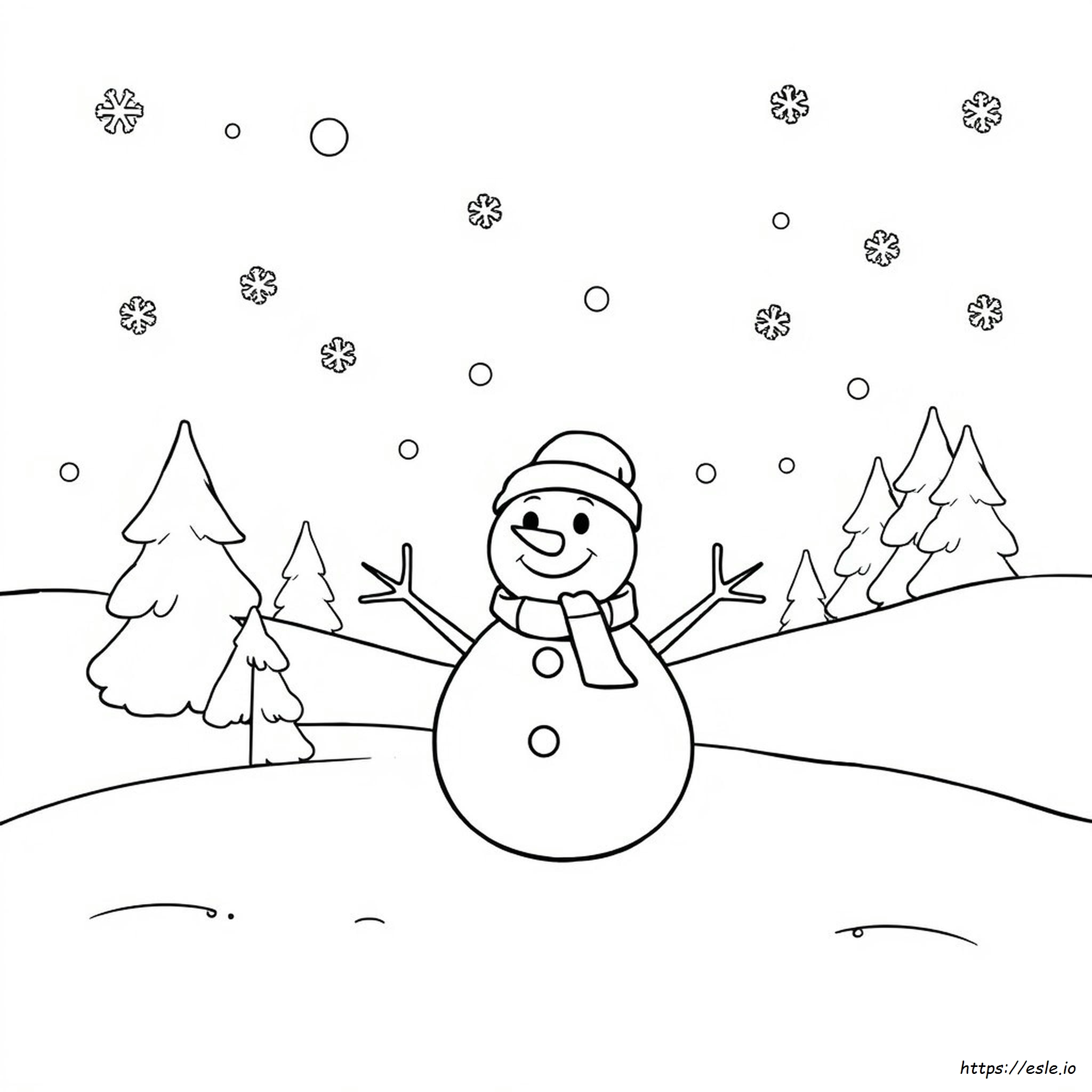 Snowman Coloring Page