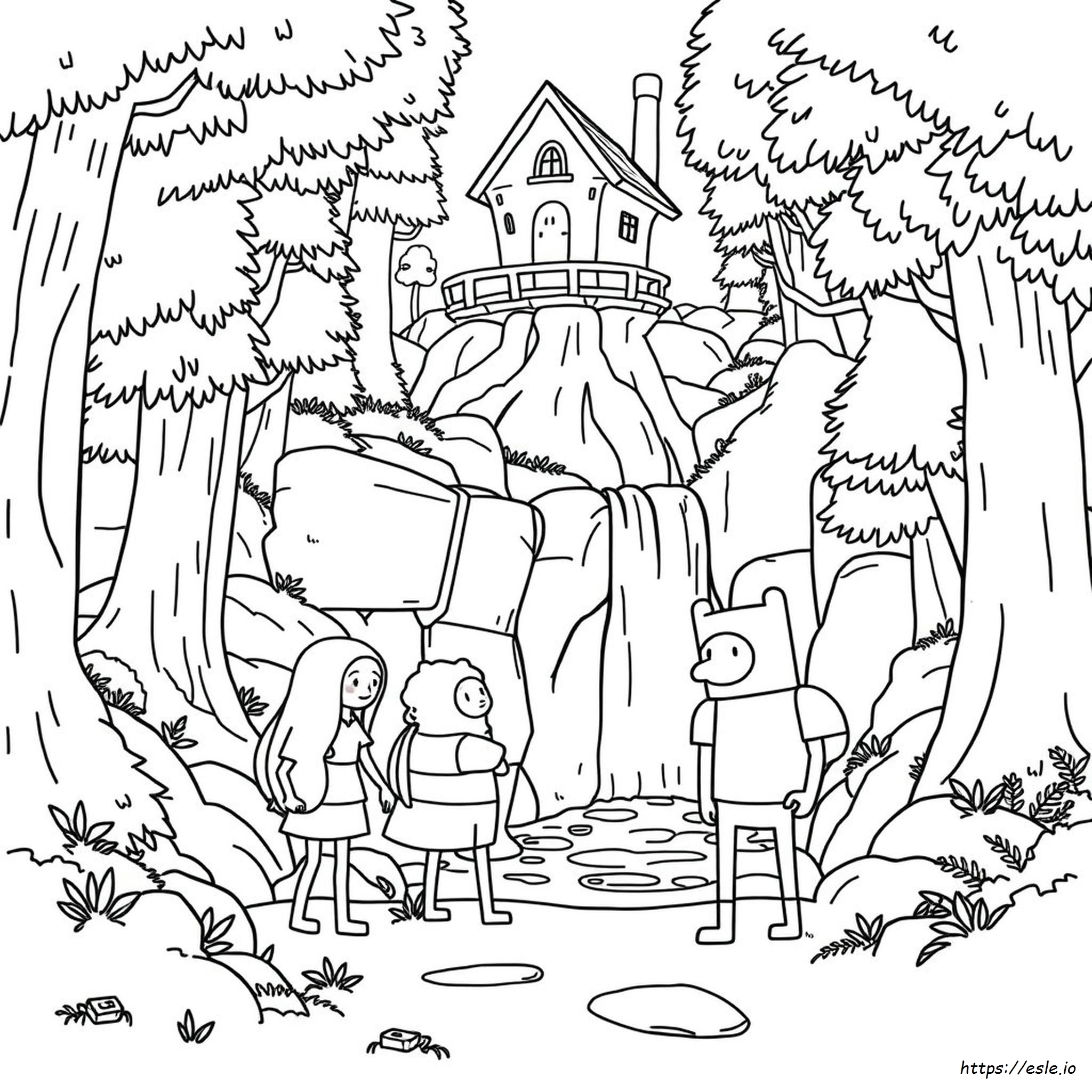 Adventure Time Colouring Page