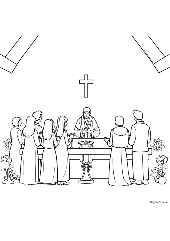 Communion Colouring Pages