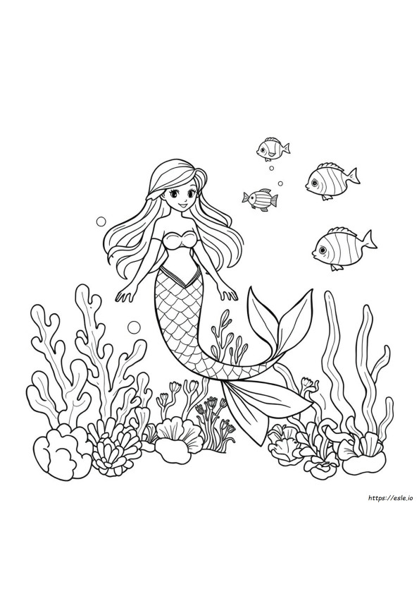 Mermaid Colouring