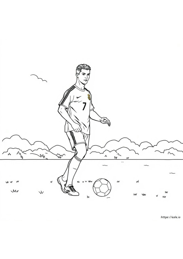 Christiano Ronaldo Coloring Page