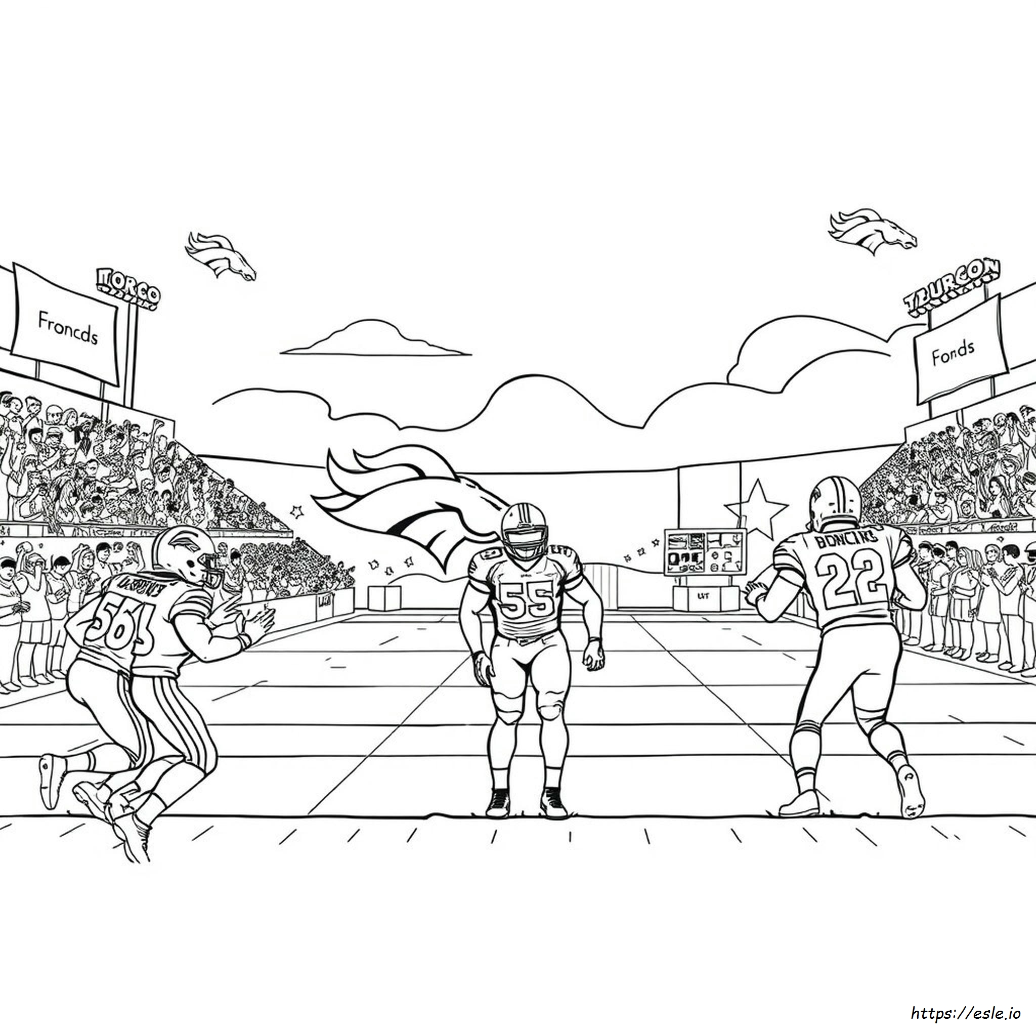 Denver Broncos Coloring Sheet