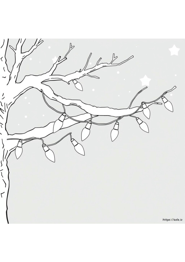 Coloriage Guirlande Lumineuse De Noël
