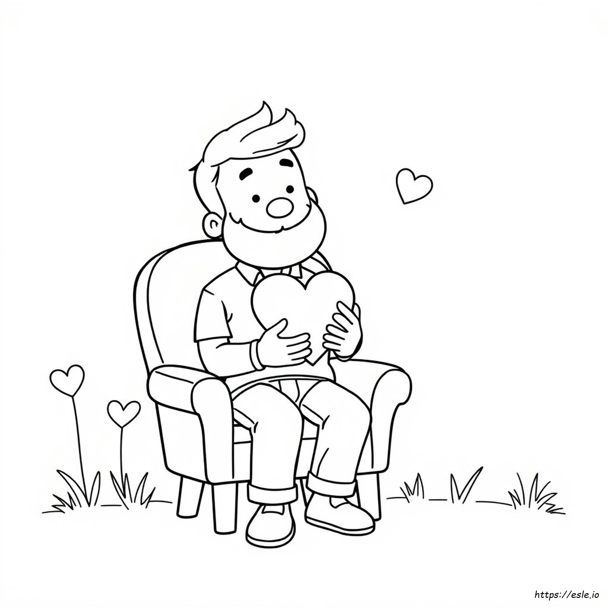 Heart Dad Coloring Pages