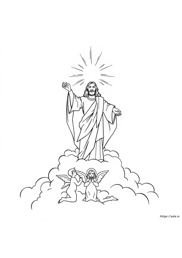 The Ascension Of Jesus Coloring Page