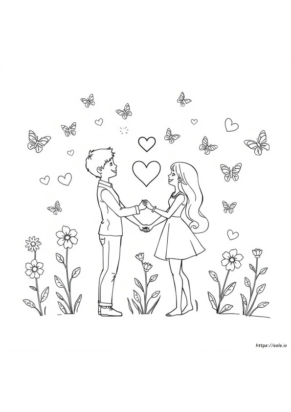 Coppia Da Colorare: Amore