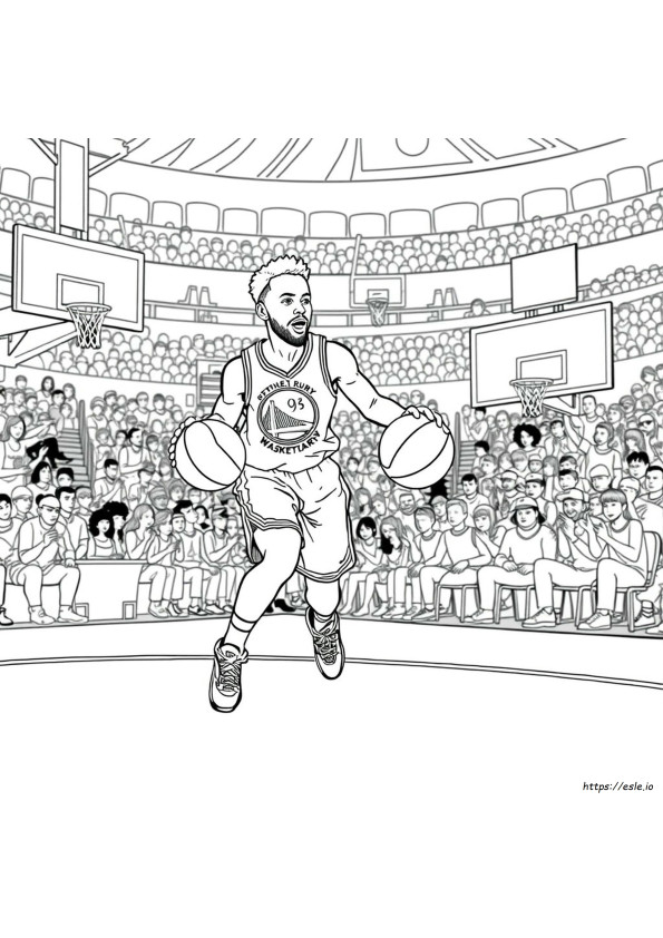 Stephen Curry Colouring Pages