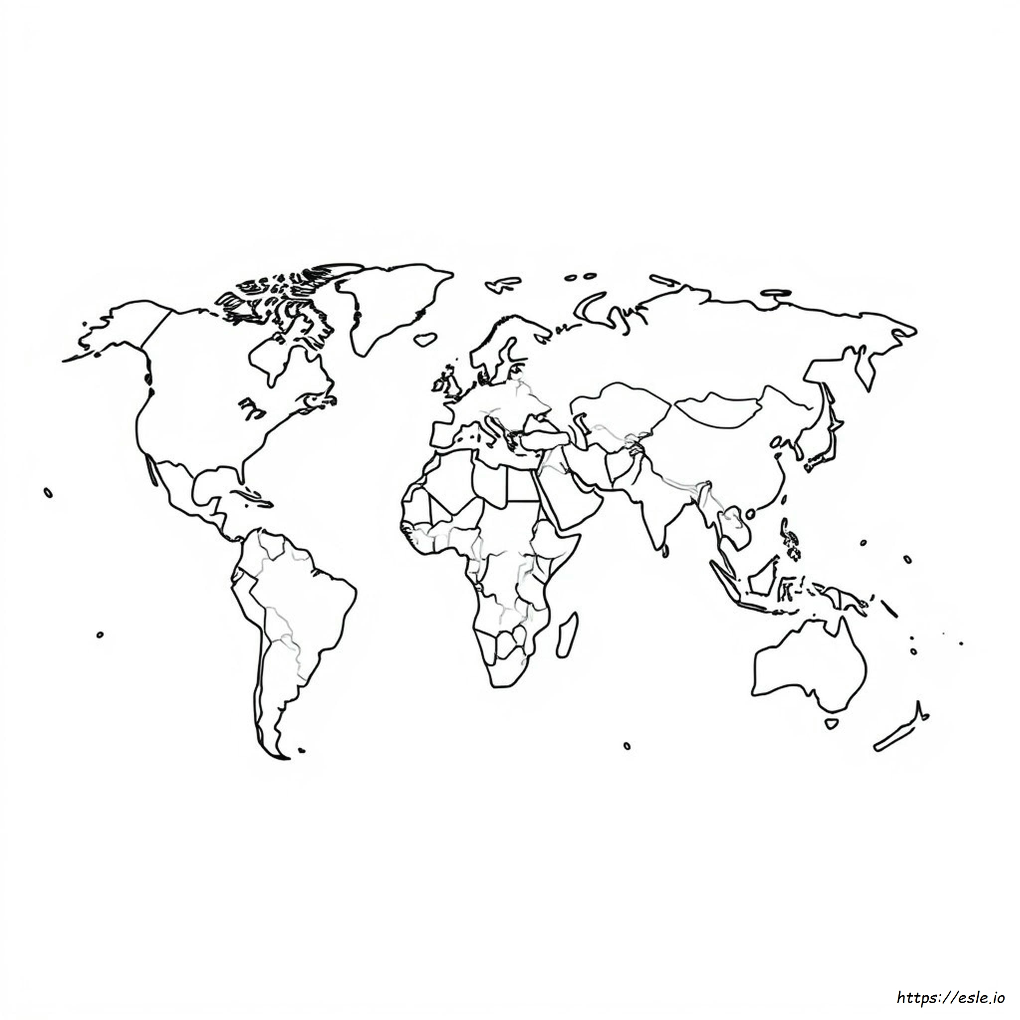 Kontinente Der Welt Ausmalbilder