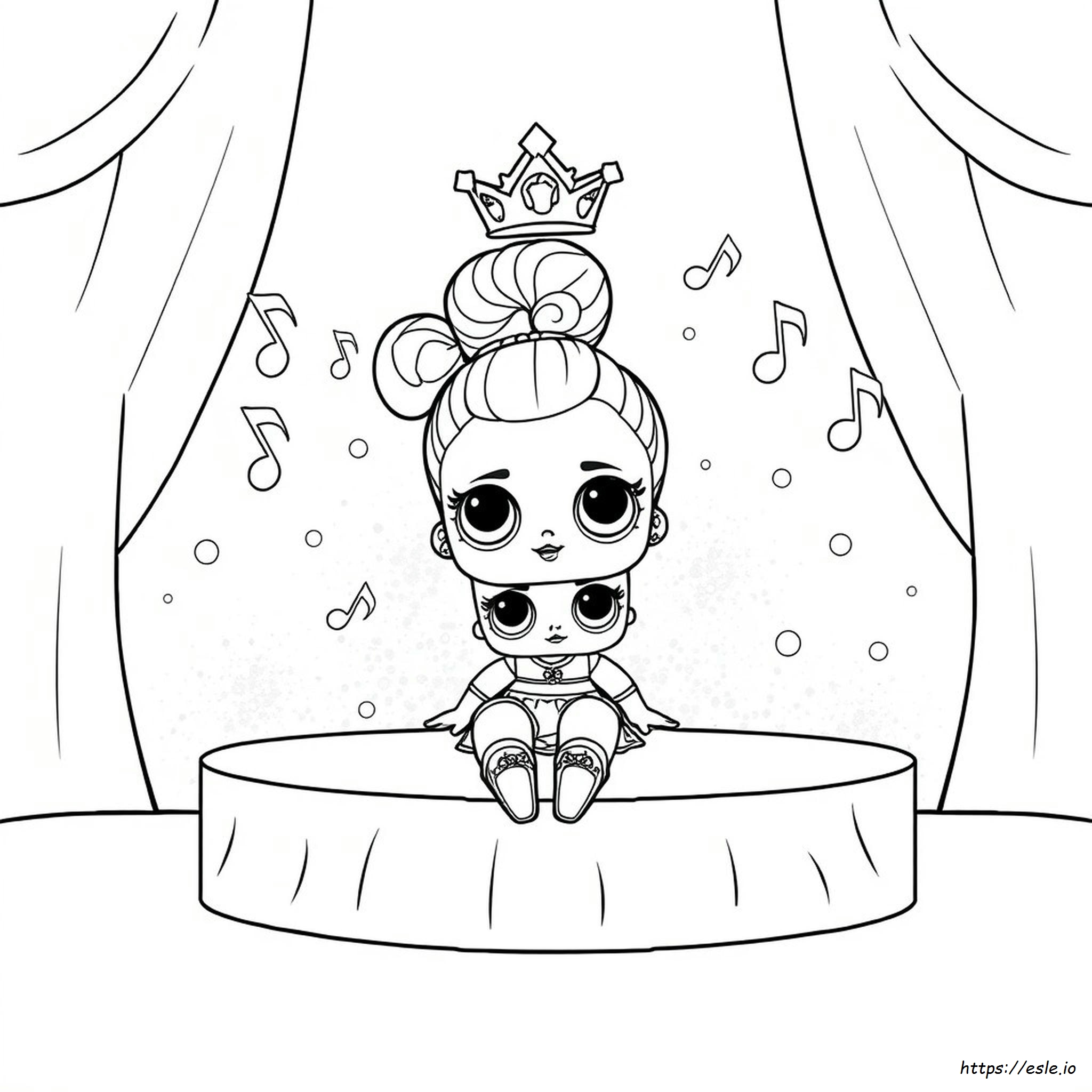 Gambar Mewarnai Boneka Ratu B Lol