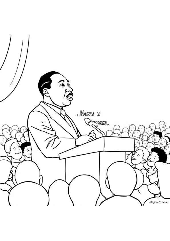Martin Luther King Coloring Pages Printable
