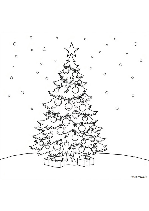 Chrismas Tree Coloring Page