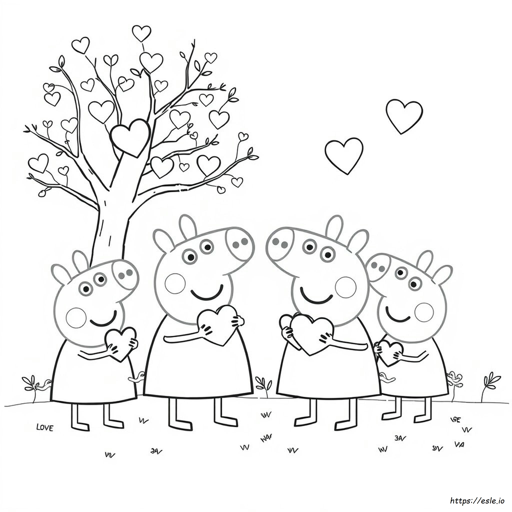 Peppa Wutz Valentinstag Ausmalbilder