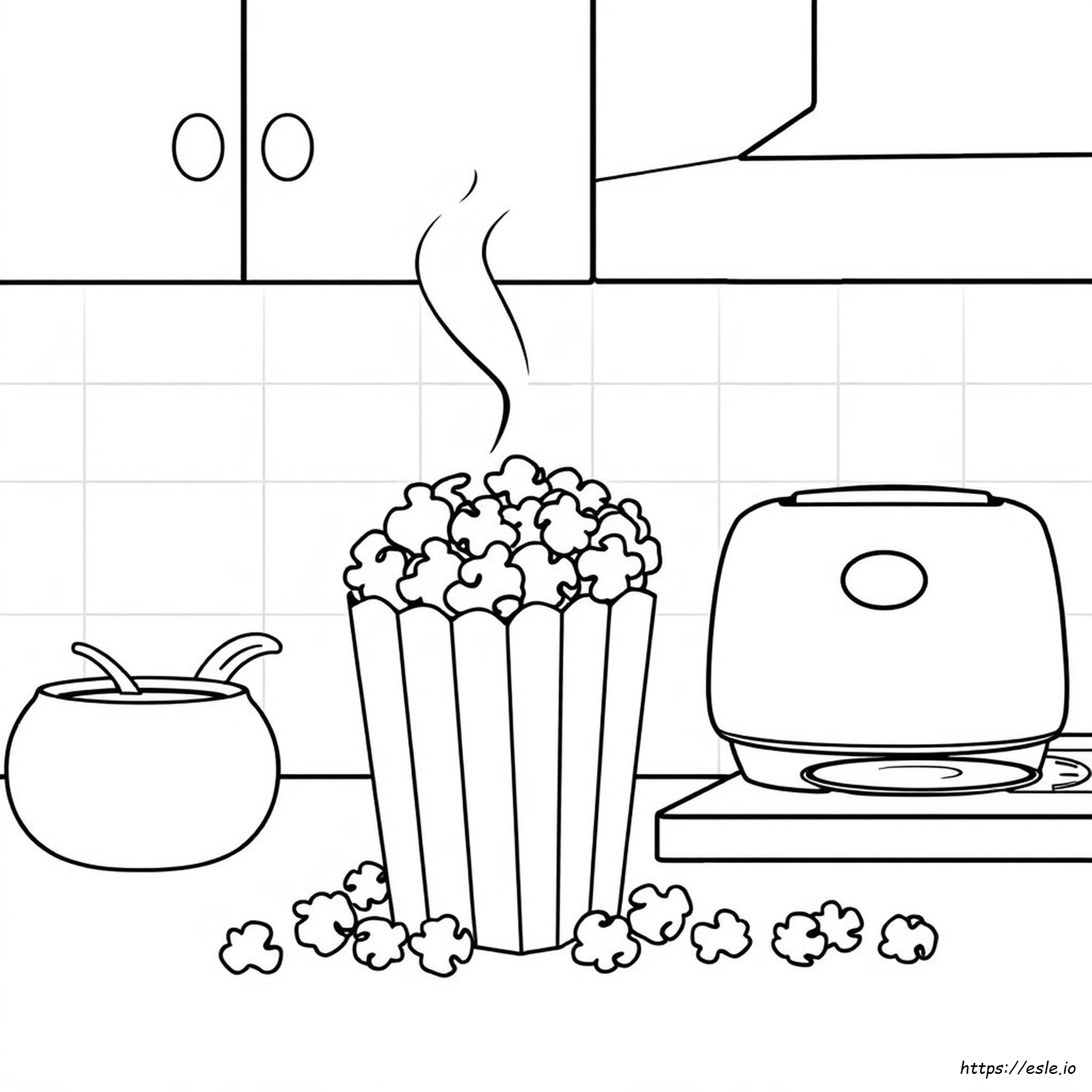 Popcorn Colouring Pages