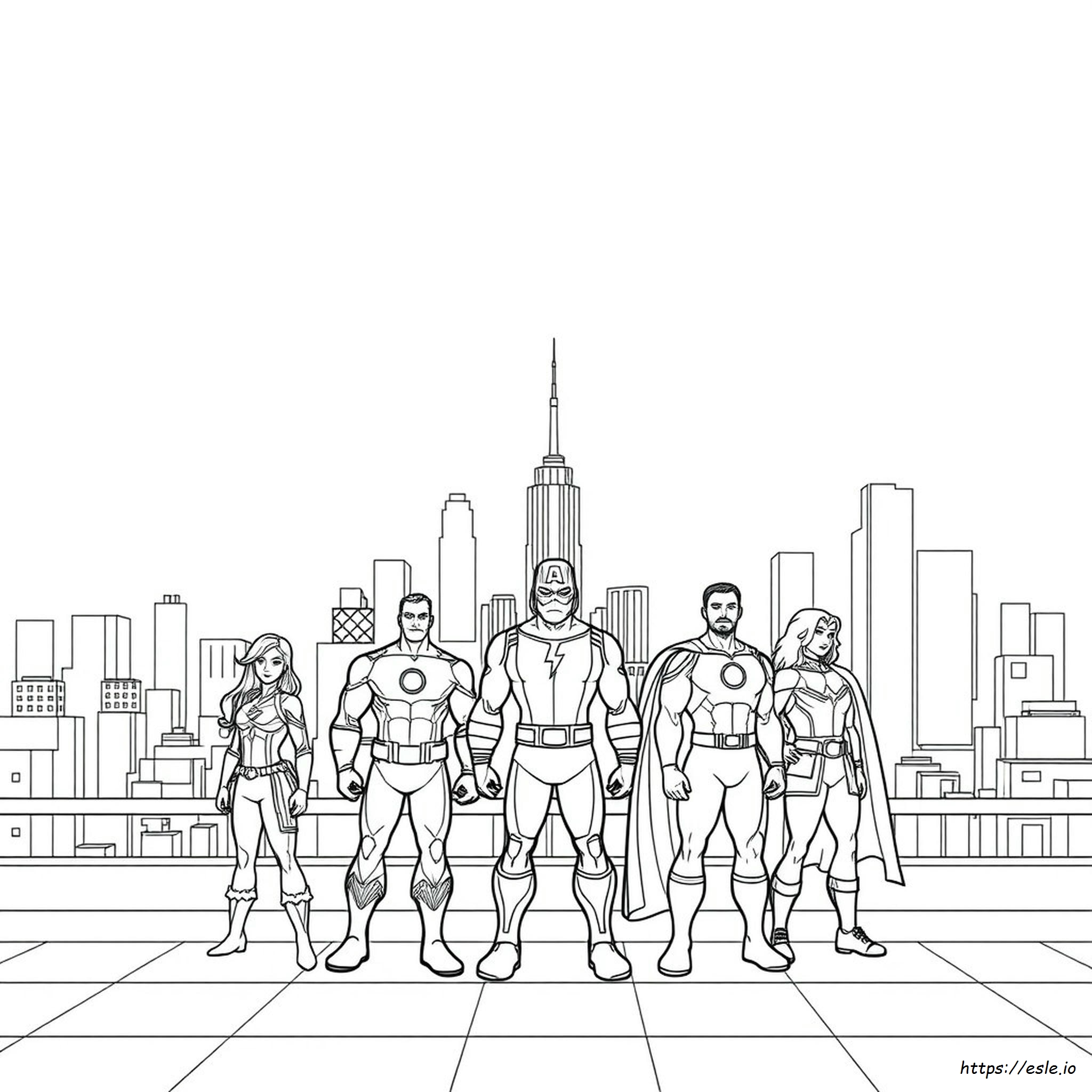 Páginas Para Colorear De Los Vengadores