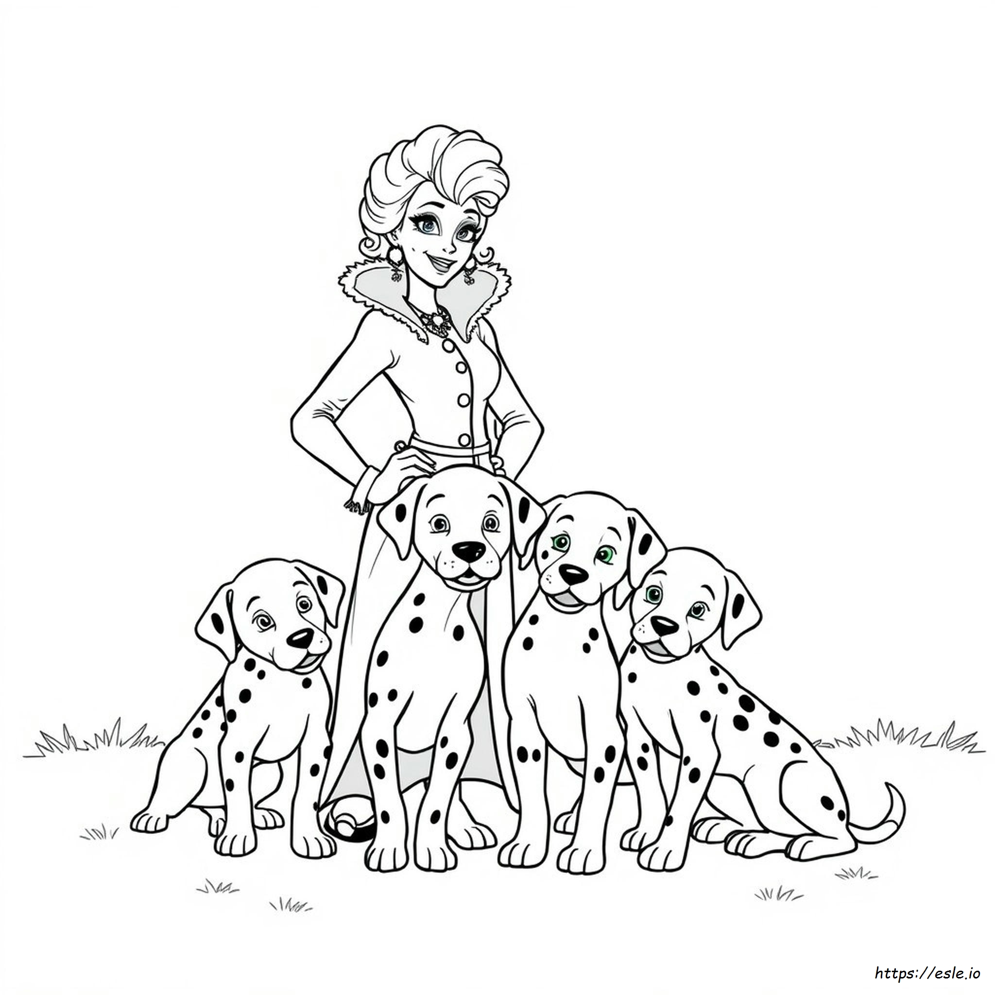 Gambar Mewarnai Cruella
