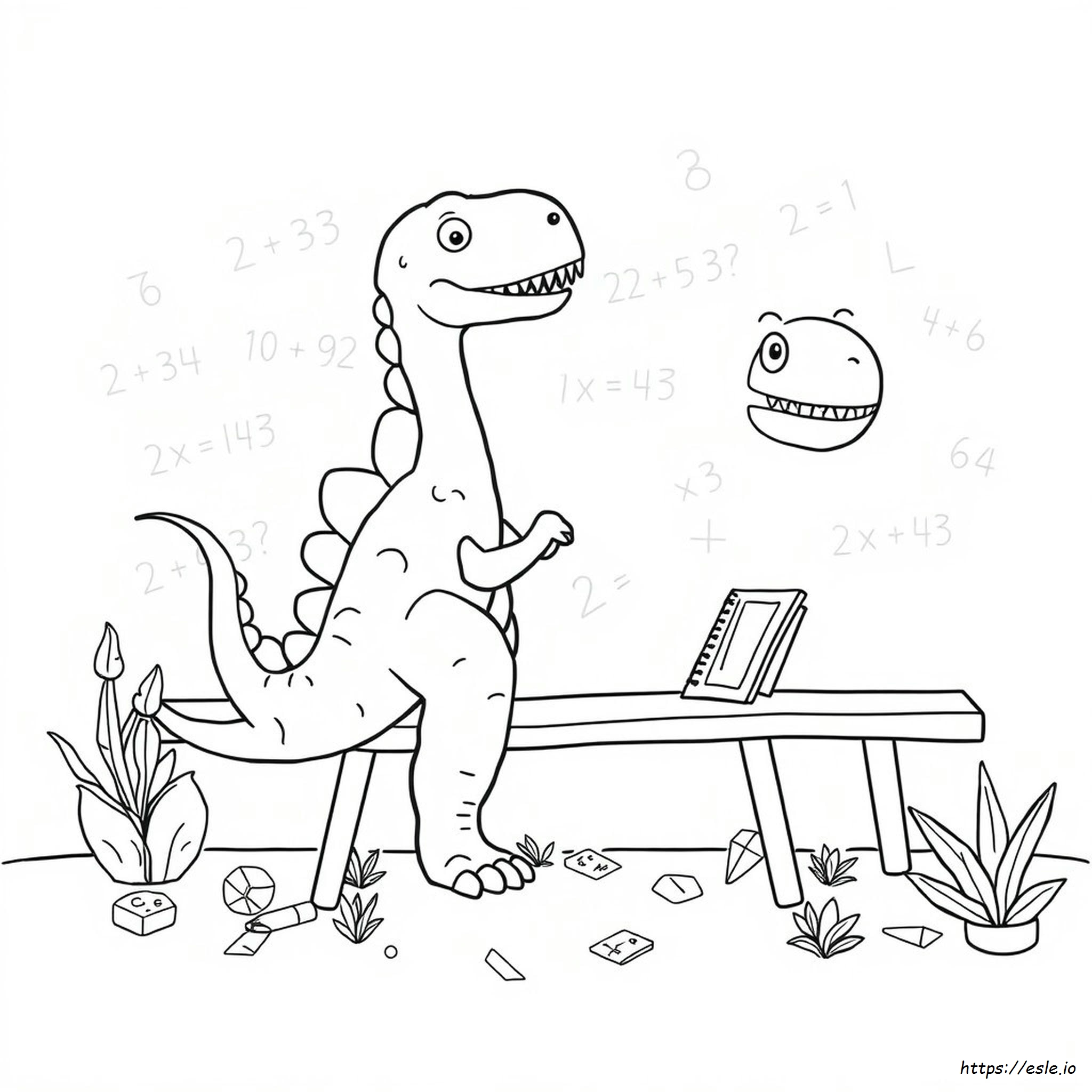 Dinosaurier Mathe Ausmalbilder