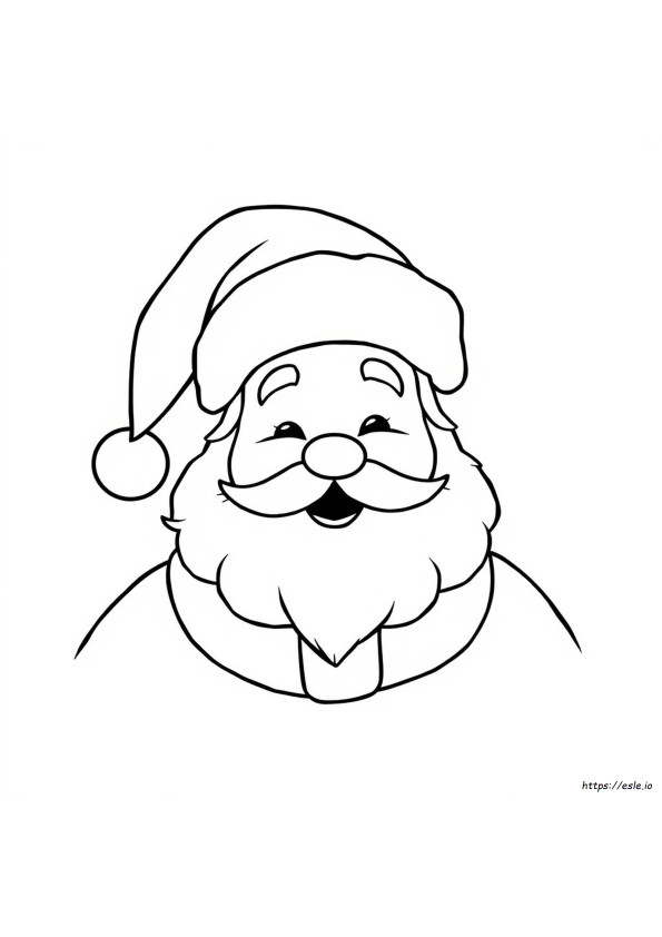 Santa Face For Coloring