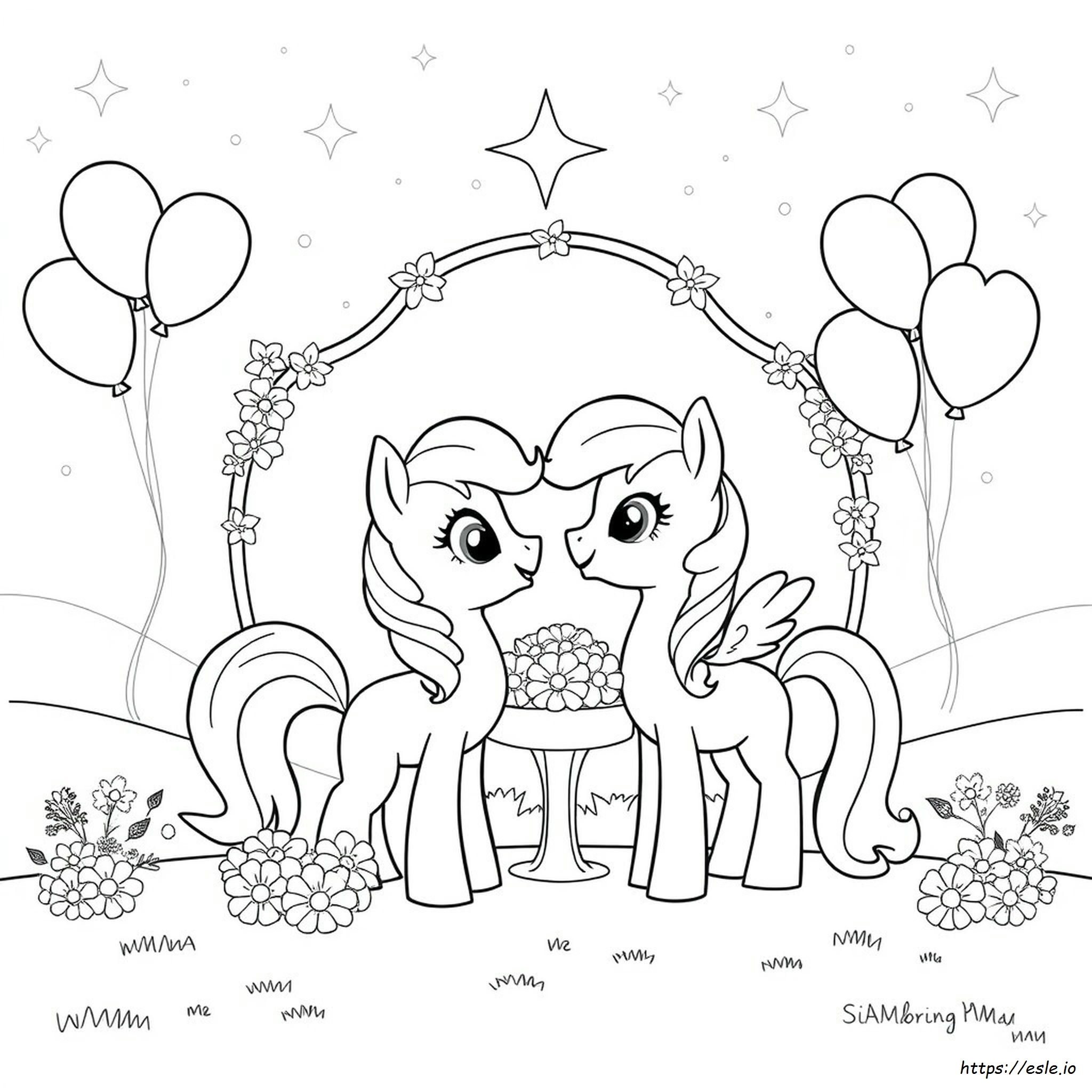 My Little Pony Wedding Coloring Pages