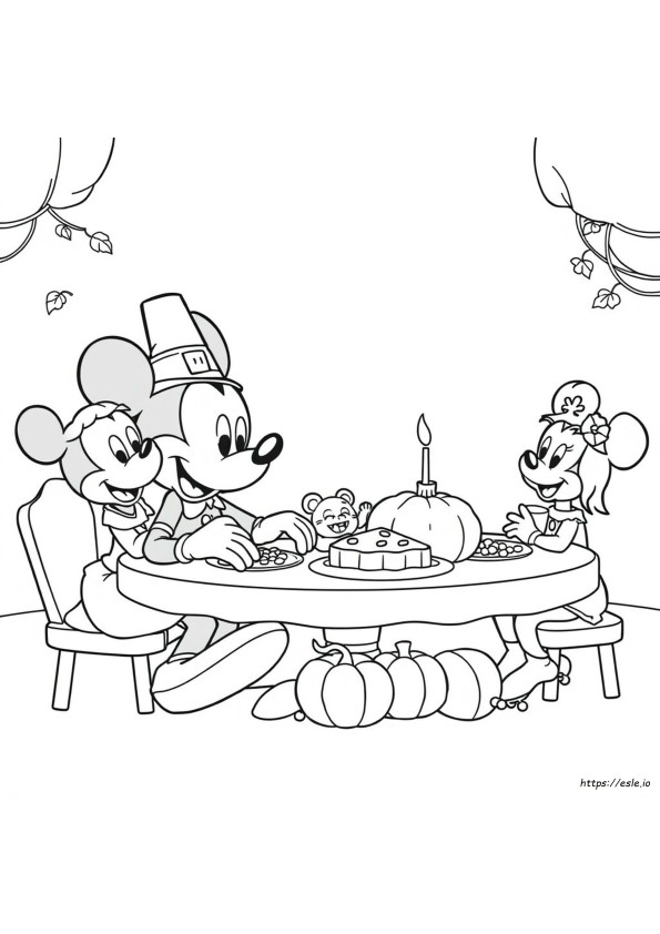 Disney Thanksgiving Coloring Pages