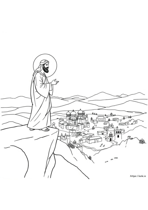 Jesus Was Tempted Coloring Page