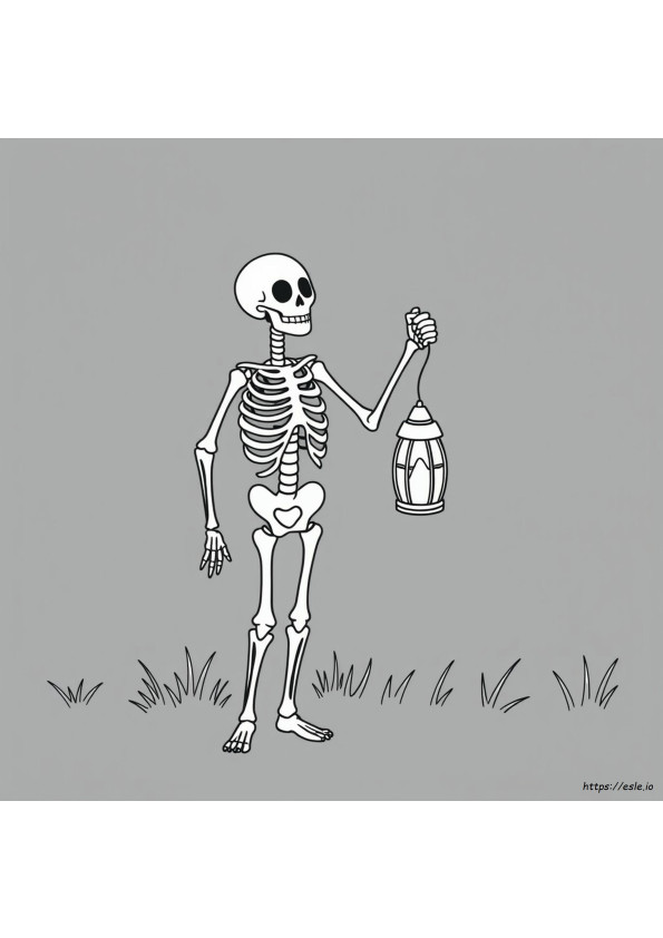 Simple Skeleton Coloring Page