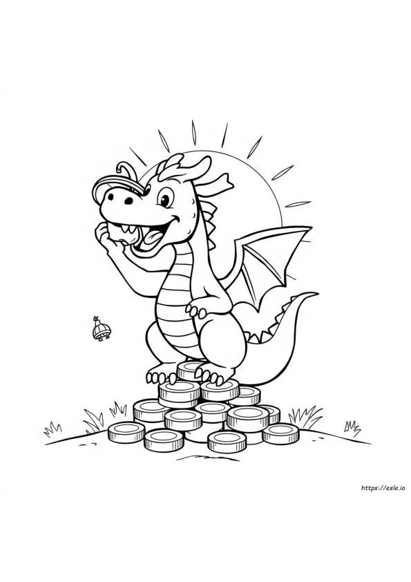 Funny Dragon Coloring Pages