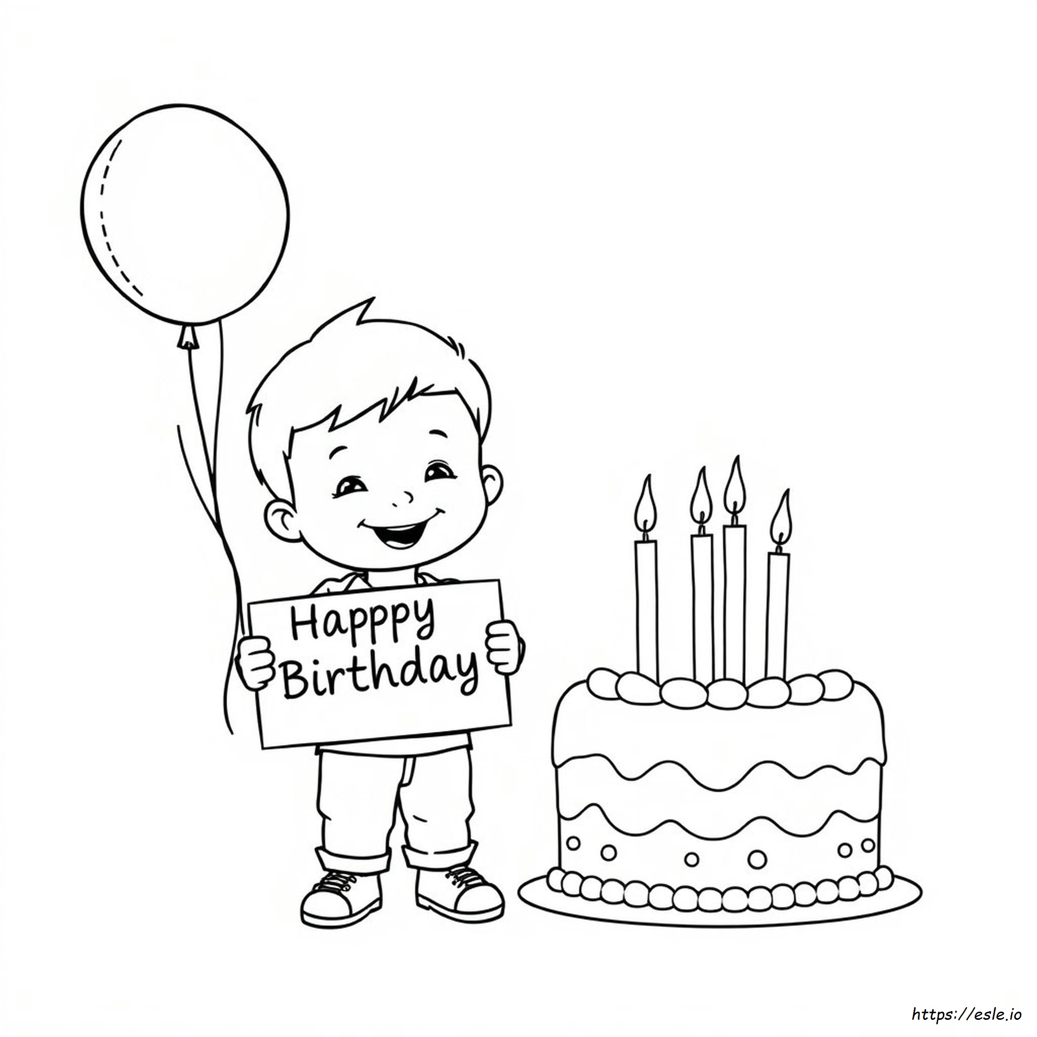 Feliz Aniversário Pai Para Colorir