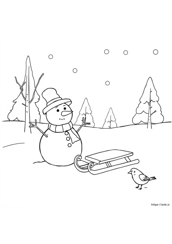 Easy Coloring Pages January