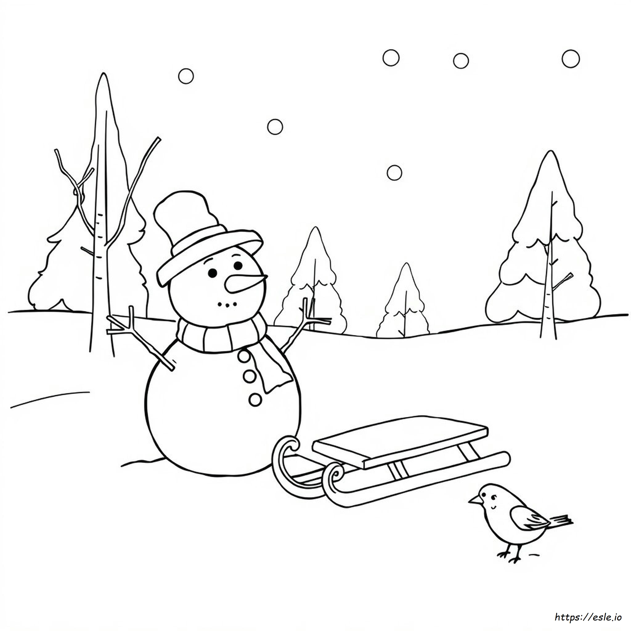 Easy Coloring Pages January