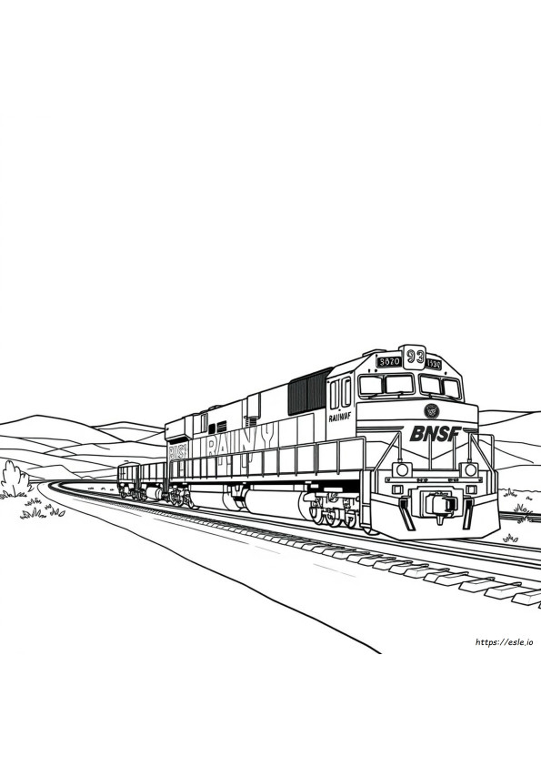 Bnsf Railway Freight Train Bnsf Train Coloring Pages