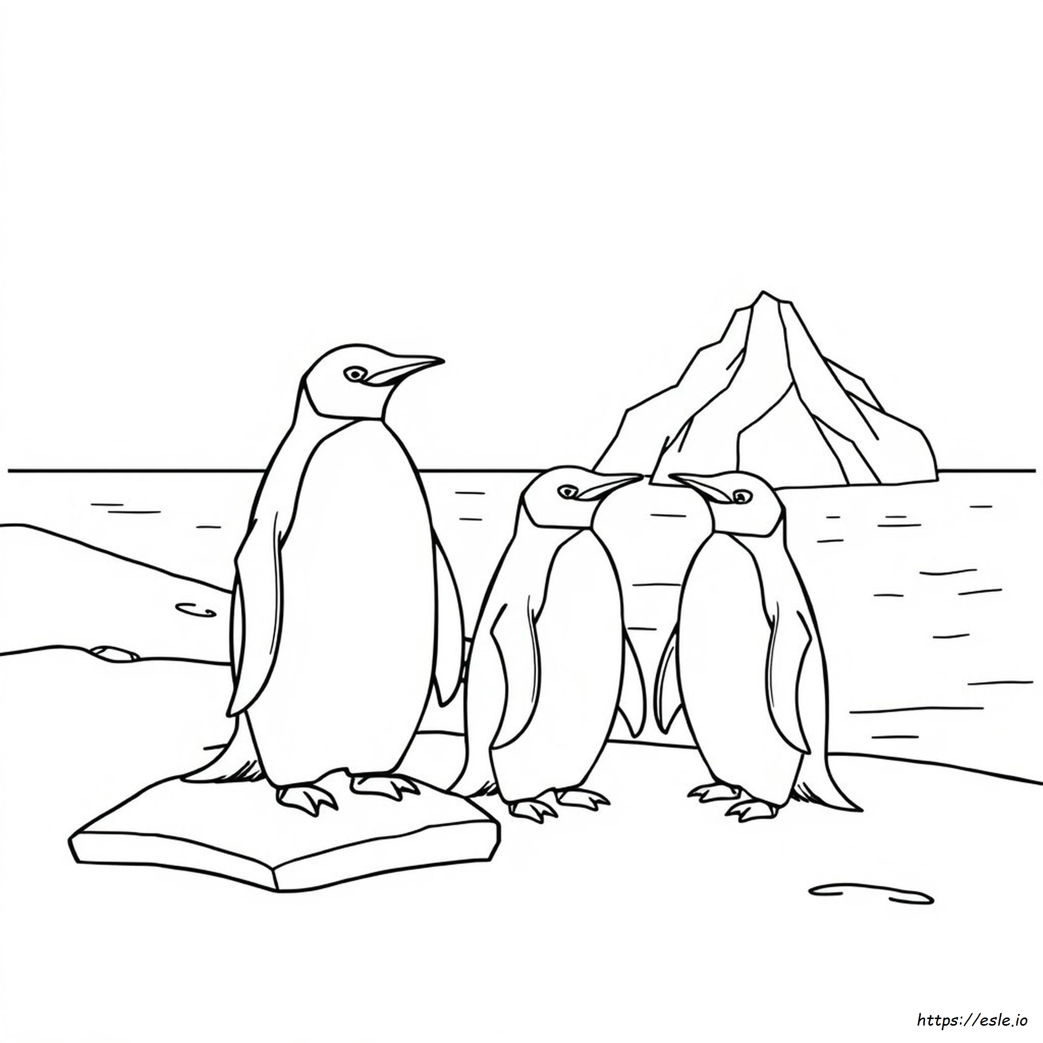 Adelie Penguin Coloring Page