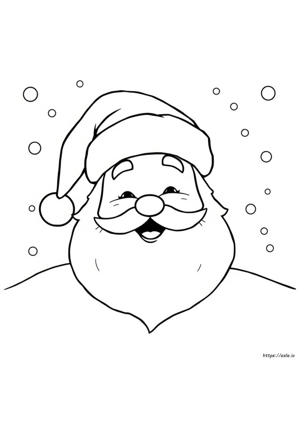 Santa Face Colouring In