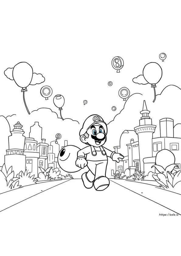 Super Mario Odyssey Coloring Pages Cappy