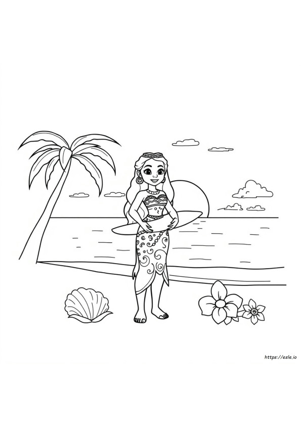 Vaiana Colouring Pages