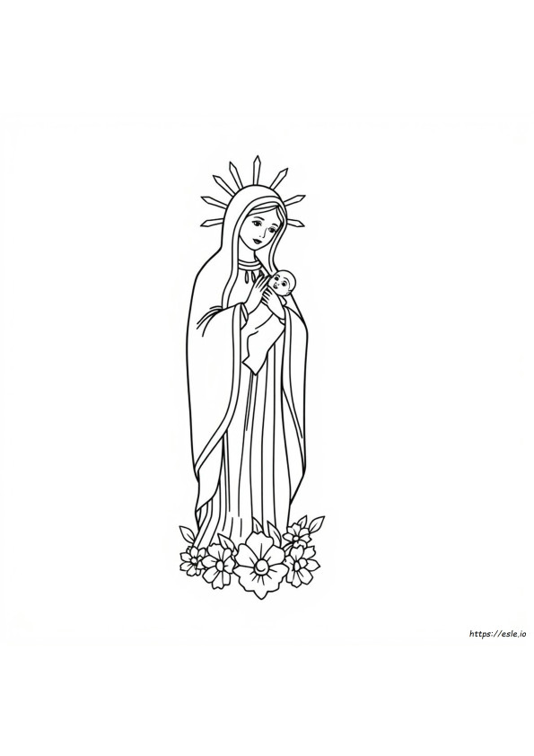 Maica Domnului De Guadalupe De Colorat