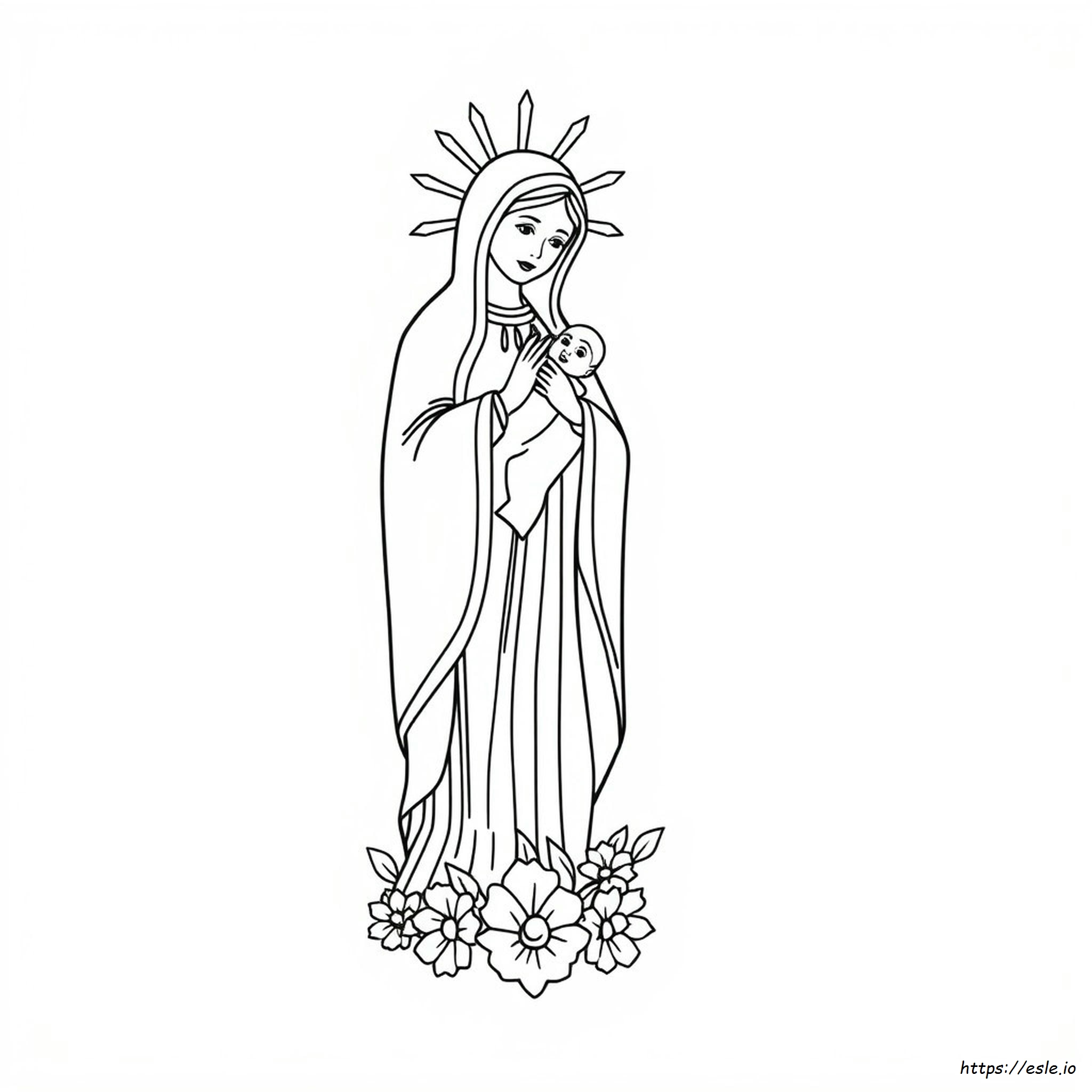 Our Lady Of Guadalupe Coloring Sheet
