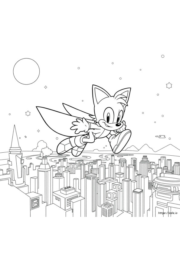 Sonic Mania Kuyruklar Boyama Sayfaları