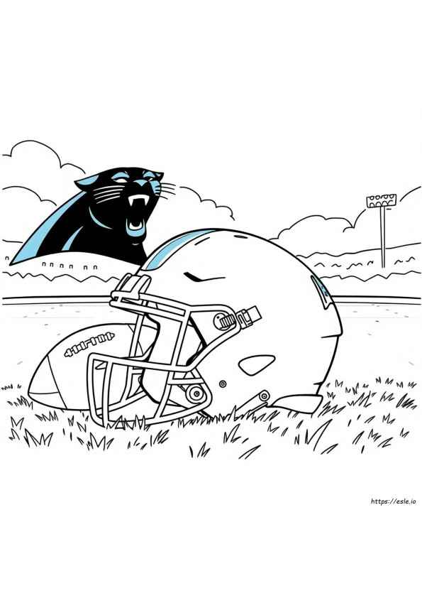 Carolina Panthers Helmet Coloring Page