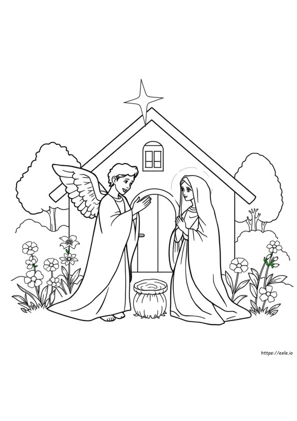 Annunciation Coloring Page