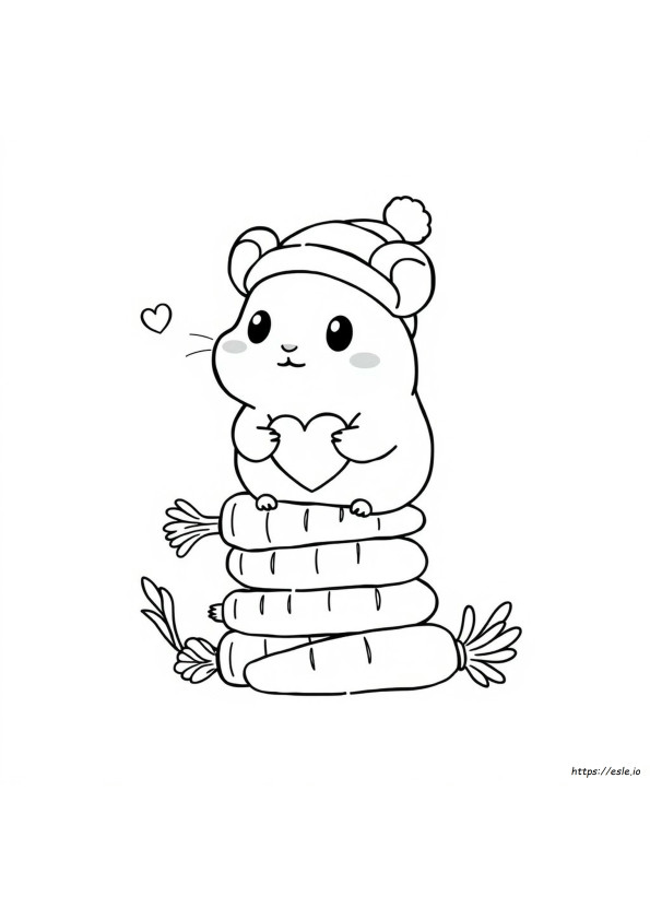 Hamster Lucu Kawaii Gambar Mewarnai
